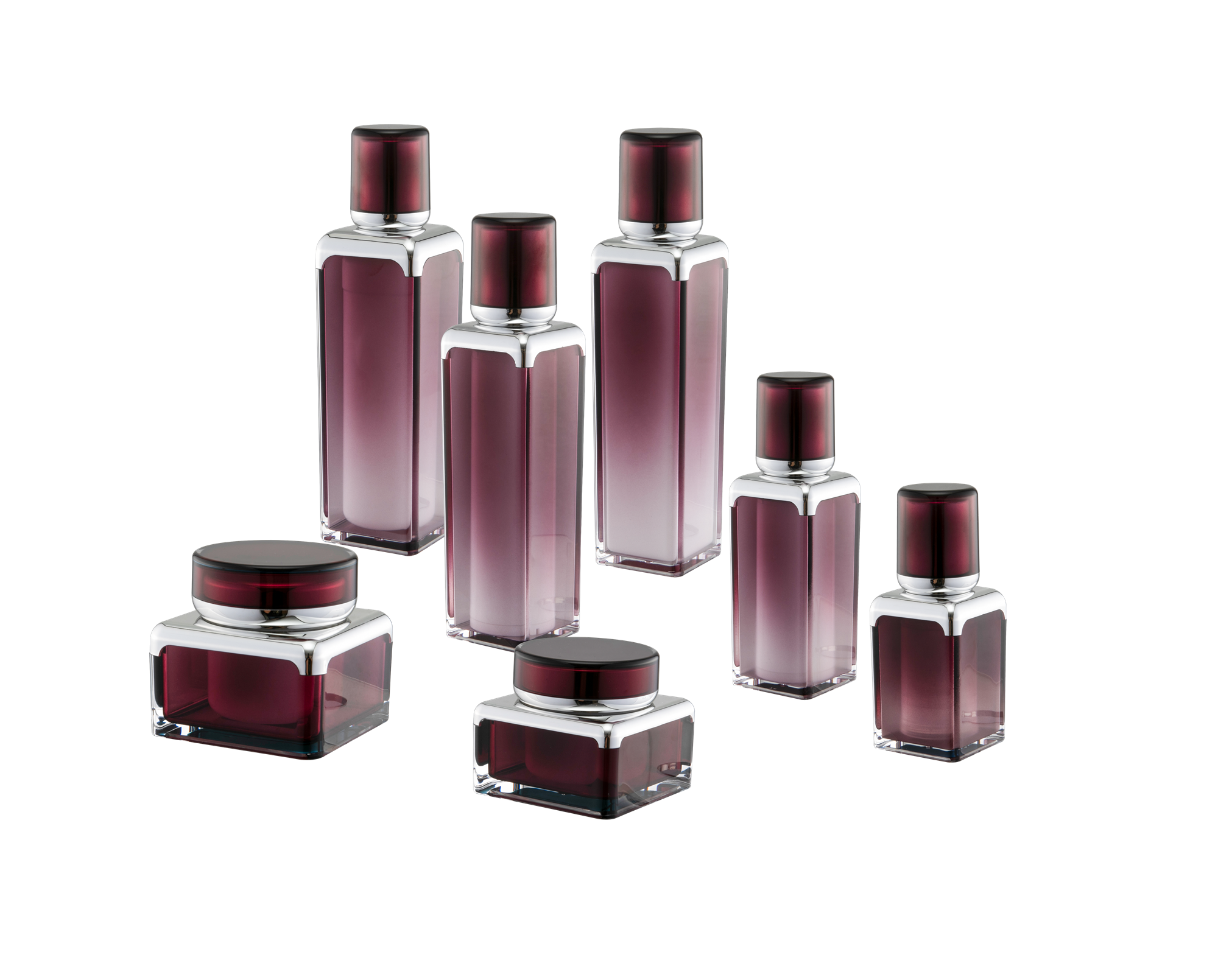 بسته بندی شیشه های لوازم آرایشی KR-4001 بطری اکریلیک و شیشه شیشه ای جدید برای لوازم آرایشی